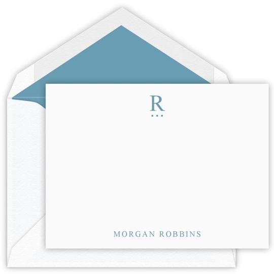 Initial Indicator Flat Note Cards - Letterpress