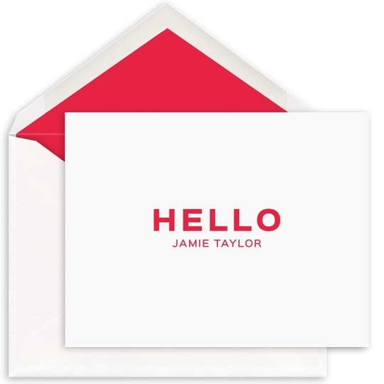 Bold Hello Folded Note Cards