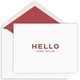 Bold Hello Folded Note Cards - Letterpress Image 1 of 3