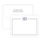 Triple Thick Script Monogram Flat Note Cards - Raised Ink Image 1 of 2