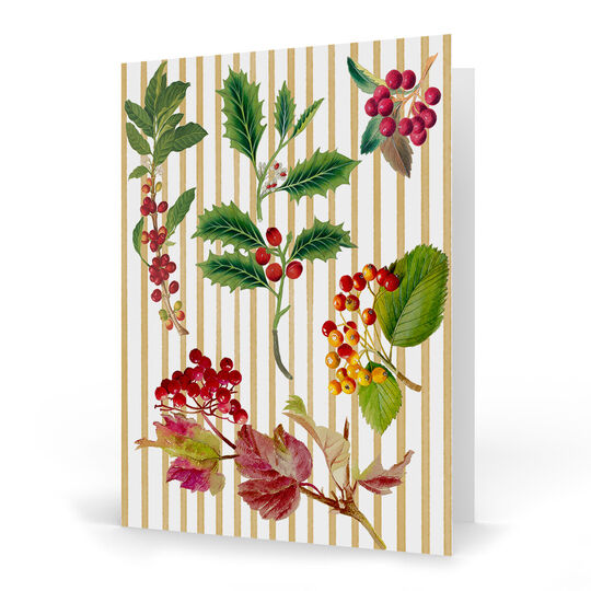 Berry Botanical Folded Holiday Cards