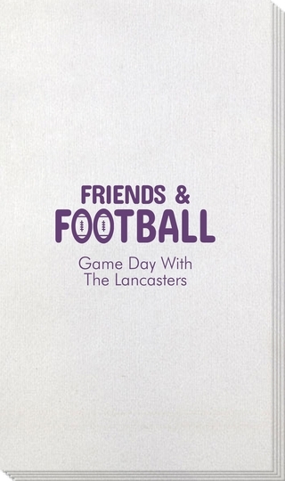 Friends and Football Bamboo Luxe Guest Towels