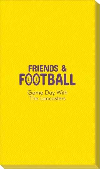 Friends and Football Linen Like Guest Towels