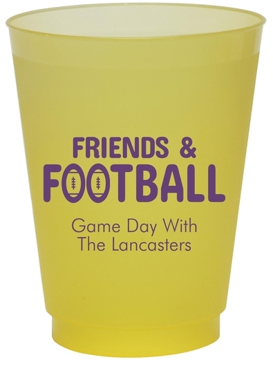 Friends and Football Colored Shatterproof Cups