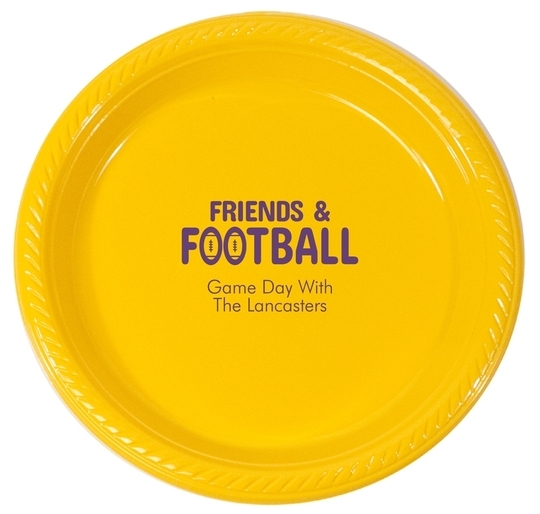 Friends and Football Plastic Plates