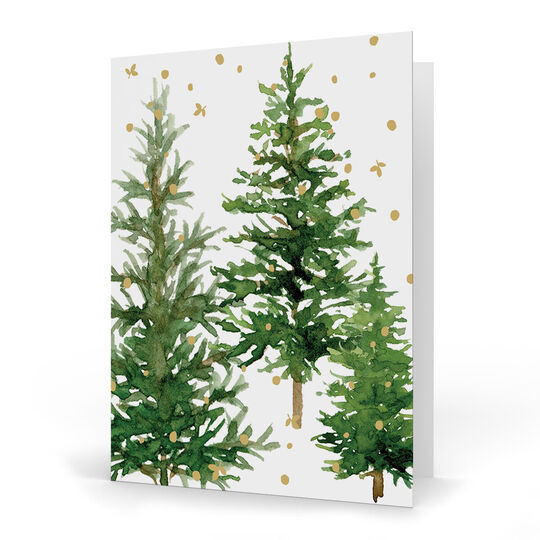 White Christmas Folded Holiday Cards