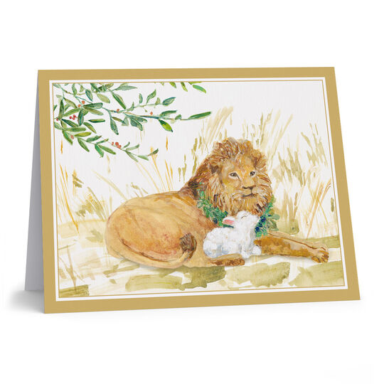 The Lion and The Lamb Folded Holiday Cards