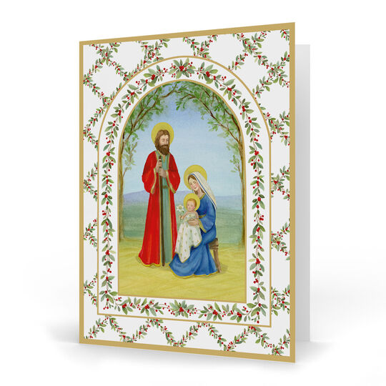 Decorated Arch Nativity Folded Holiday Cards