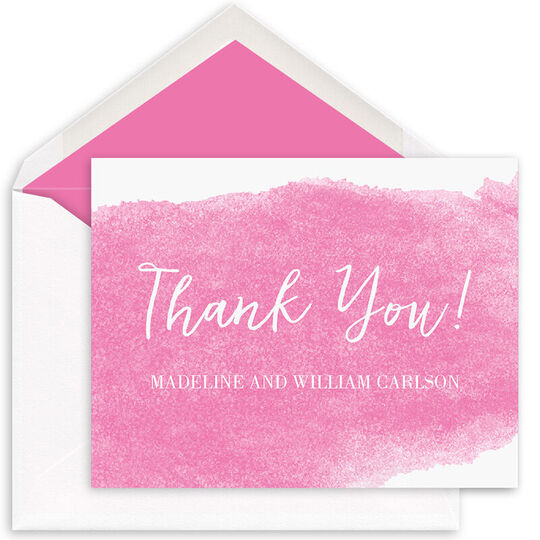 Big Swash Folded Thank You Note Cards