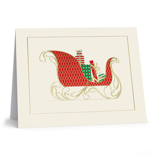 Holiday Sleigh Folded Holiday Cards