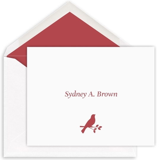 Bird Motif Folded Note Cards - Letterpress