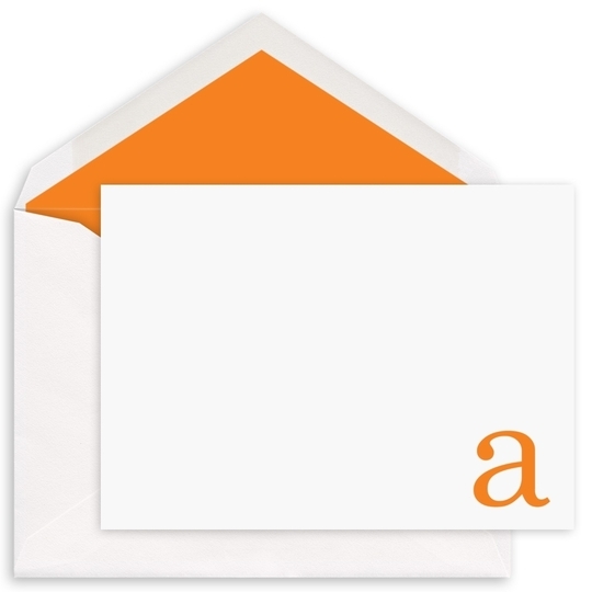 Jumbo Initial Flat Note Cards