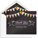 Chalkboard Banner Thank You Folded Note Cards Image 1 of 4