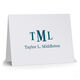 Traditional Monogram Folded Note Cards - Raised Ink Image 3 of 3