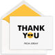 White Cool Thank You Folded Note Cards Image 1 of 3