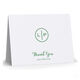 Circle Initials Thank You Folded Note Cards Image 3 of 3