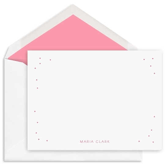 Dots Scatter Flat Note Cards - Raised Ink