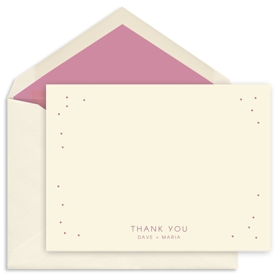 Dots Scatter Flat Note Cards - Raised Ink