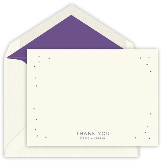 Dots Scatter Flat Note Cards - Letterpress