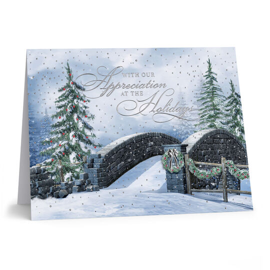 Appreciation Holiday Bridge Folded Holiday Cards