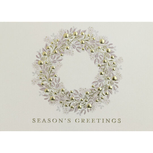 Elegant Wreath Folded Holiday Cards