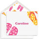 Pink Flip Flops Folded Note Cards Image 1 of 3