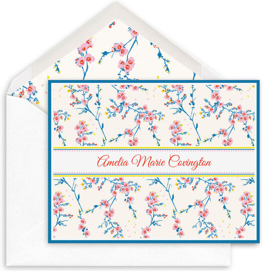 Cherry Blossoms Folded Note Cards