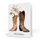 Couples Boots Folded Note Cards Image 3 of 3