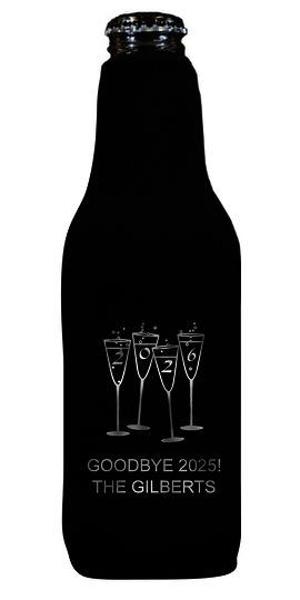 2025 New Years Glasses Bottle Huggers