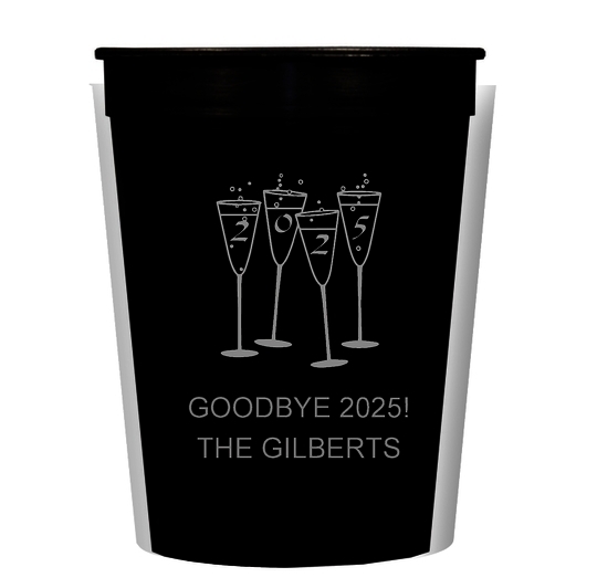 2025 New Years Glasses Stadium Cups