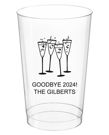 2025 New Years Glasses Clear Plastic Cups