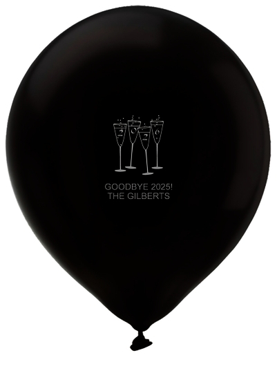 2025 New Years Glasses Latex Balloons