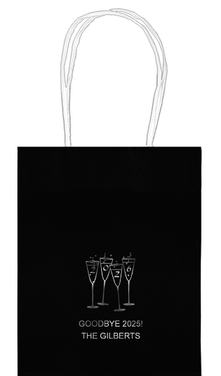 2025 New Years Glasses Mini Twisted Handled Bags