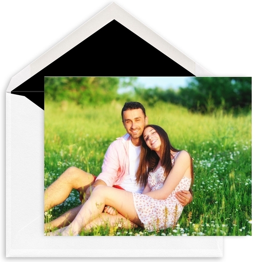 Horizontal Custom Folded Note Cards with Your Photo