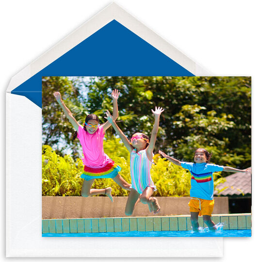 Horizontal Custom Folded Note Cards with Your Photo