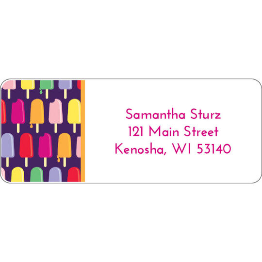 Popsicles Return Address Labels in a Jar