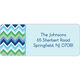 Blue Chevron Address Labels in a Jar Image 2 of 2