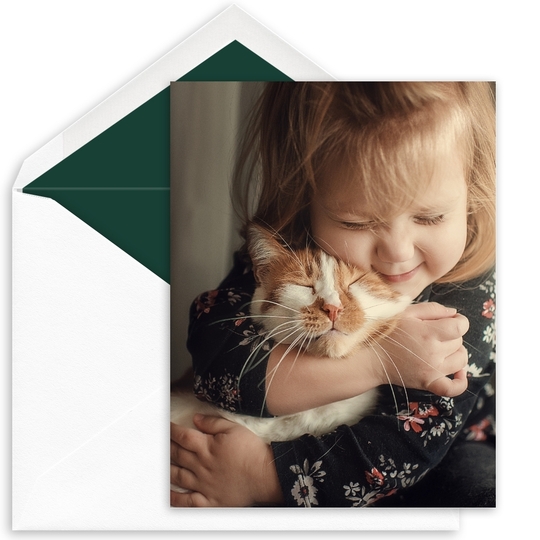 Vertical Custom Folded Note Cards with Your Photo