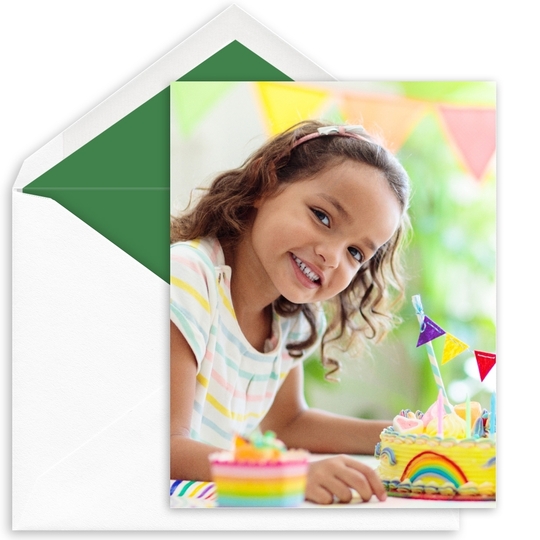 Vertical Custom Folded Note Cards with Your Photo