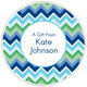Blue Chevron Gift Stickers in a Jar Image 2 of 2