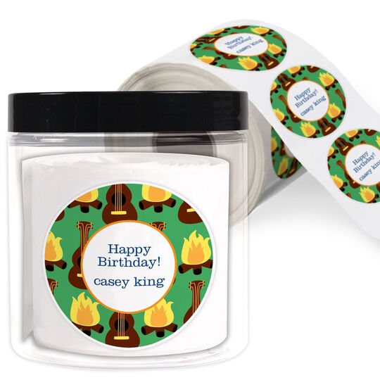 Campfire Gift Stickers in a Jar