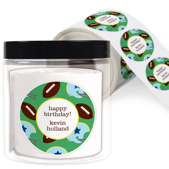 Football Gift Stickers in a Jar