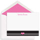 Black Stripe with Heart Flat Note Cards Image 1 of 2