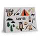 Sketched Camp Icons Folded Note Cards Image 3 of 3