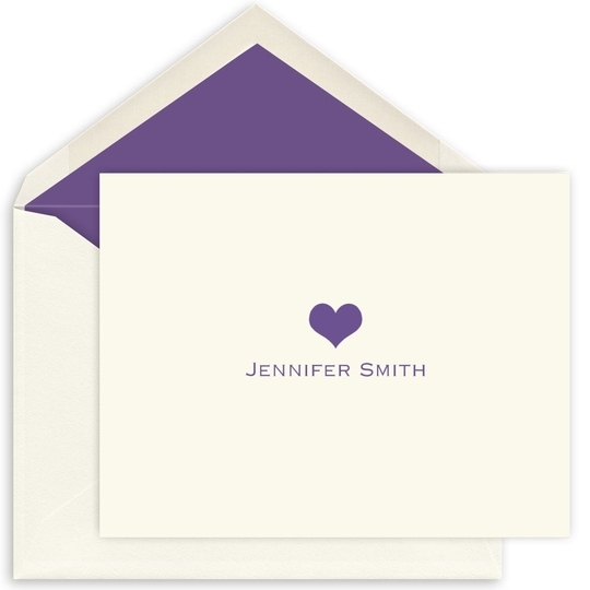 Sweet Heart Folded Note Cards - Letterpress