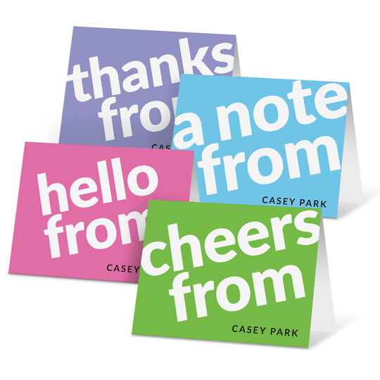 Cute Bold Greetings Folded Note Card Collection