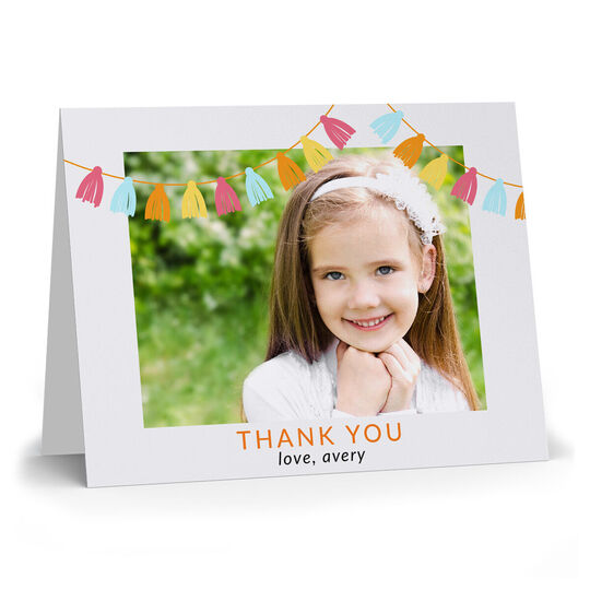 Tassel Banner Folded Photo Note Cards