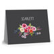 Charcoal Floral Bunch Folded Note Cards Image 3 of 3