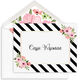Floral Stripes Folded Note Cards Image 1 of 3