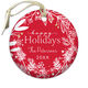 Happy Holidays Beveled Glass Ornament Image 4 of 5